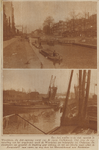 874242 Collage van 2 foto's betreffende sluizen in de stad Utrecht, met boven een gezicht op de Weerdsluis en onder een ...